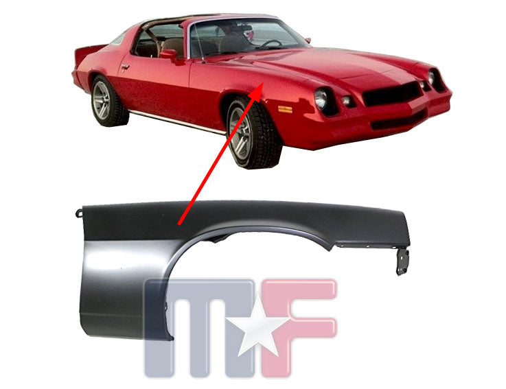 Defensa delantero izquierdo Camaro 78-81 exc. Z28