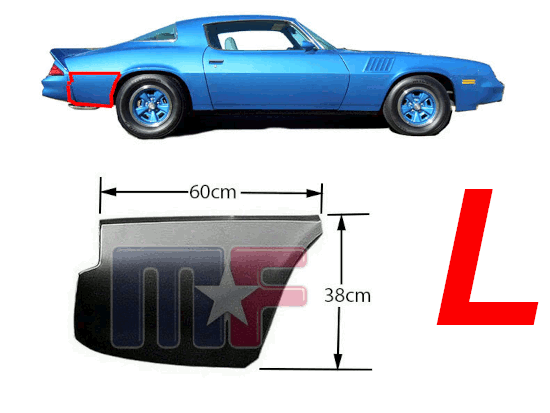 Reparaturblech Seitenteil hinten unten Camaro 74-81 links