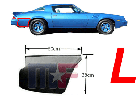 Reparaturblech Seitenteil hinten unten Camaro 74-81 links