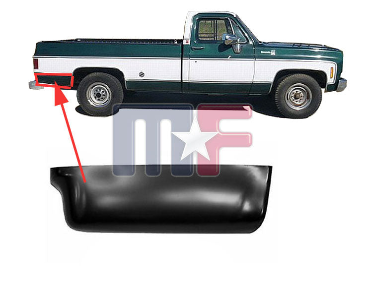 Reparaturblech rechts für Chevrolet Trucks Bj. 73-91 mit langer Ladefläche