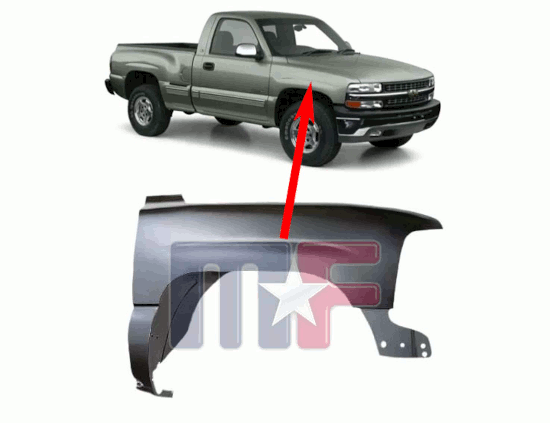 Kotflügel vorne Silverado 99-02/SUV 00-06 rechts