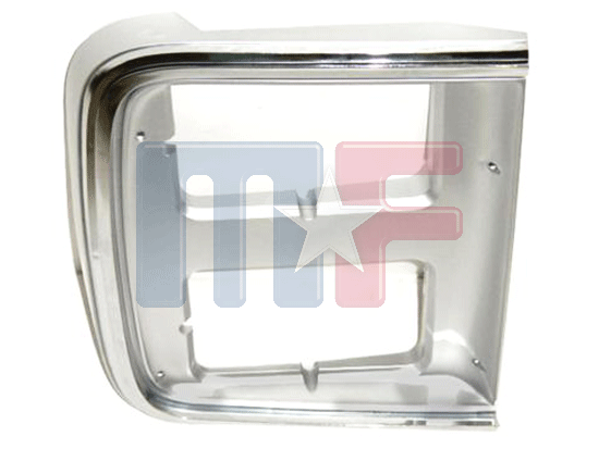 Lampenrahmen Chrom/Silber 85-91 G-Van Doppel-SW, rechts