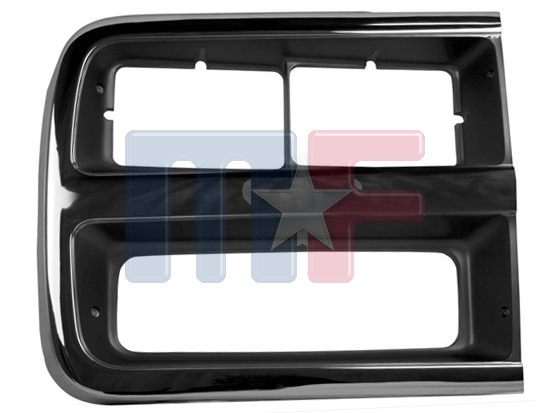 Lampenrahmen Chrom/Grau 92-96 Chevy G-Van Doppel-SW, rechts