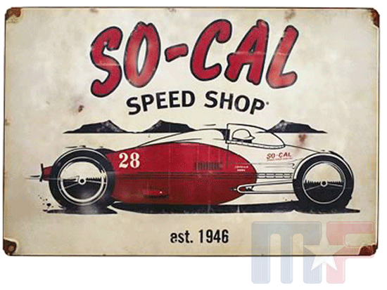 Blechschild SO-CAL Speed Shop 17.5" x 11.5" (ca. 44cm x 29cm)