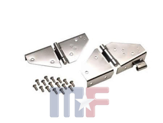 Windshield Hinges Stainless For 1976-95 Jeep CJ5 CJ6 CJ7 CJ8 Scr