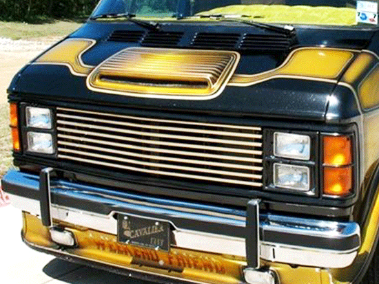 Stull Custom Grill, eckige Rohre 78-92 Dodge Van