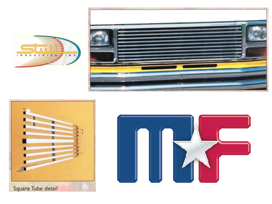 Stull Custom Grill, eckige Rohre 78-92 Dodge Van