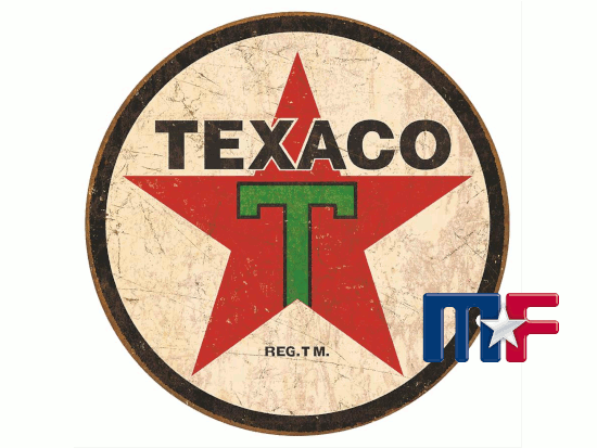 Blechschild Vintage Texaco 11.75" (ca. 29,8cm)