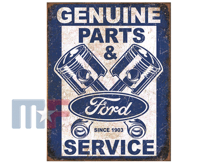 Blechschild Ford Parts & Service 12.5" x 16" (ca. 32cm x 41cm)
