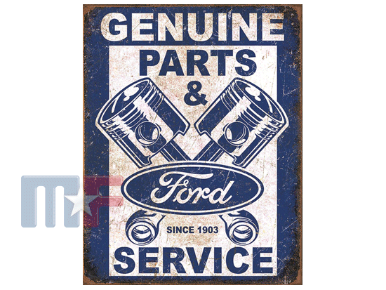Blechschild Ford Parts & Service 12.5" x 16" (ca. 32cm x 41cm)