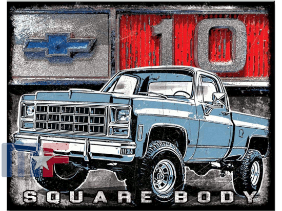 Blechschild Chevy C10 Square Body