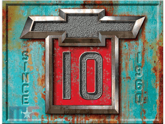 Blechschild Chevy C10 since 1960