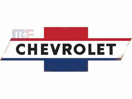 Blechschild Chevy Bowtie 20" x 9" (ca. 50,8cm x 23cm)