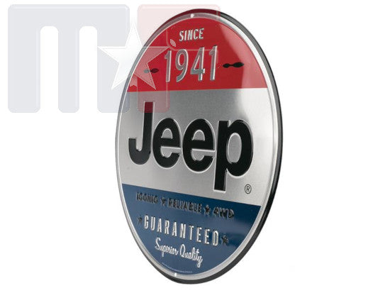 Blechschild Jeep Button 12" (ca. 30,5cm)