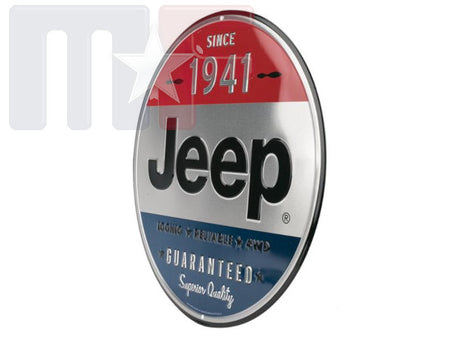 Blechschild Jeep Button 12" (ca. 30,5cm)