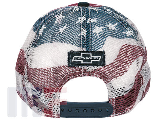 Vintage Trucker Cap Chevrolet Stars and Stripes