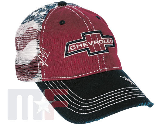 Vintage Trucker Cap Chevrolet Stars and Stripes
