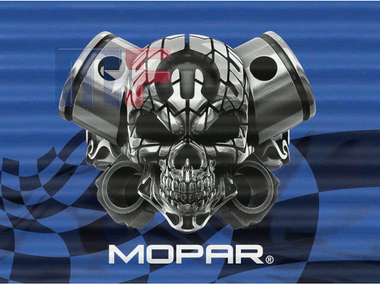 Blechschild Mopar Skull 24" x 18" (ca. 61cm x 45,7cm)