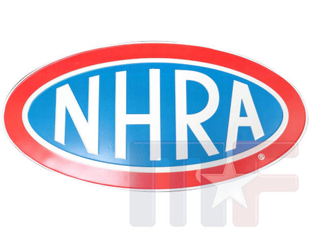 Blechschild "NHRA" oval Vintage 13,6" x 18.4" (ca. 35cm x 47cm)