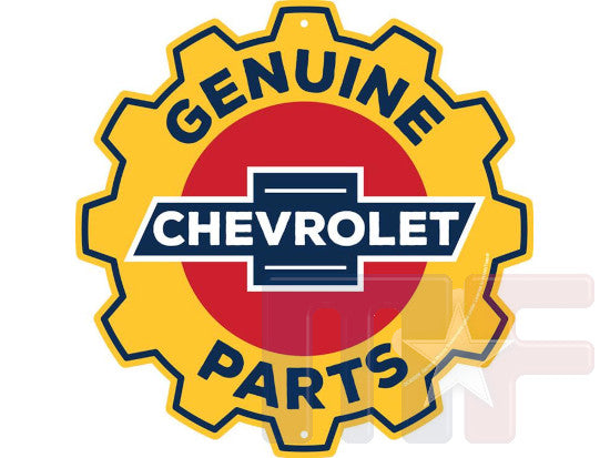 Blechschild Chevrolet Parts Alu 12" (ca. 30.5cm)