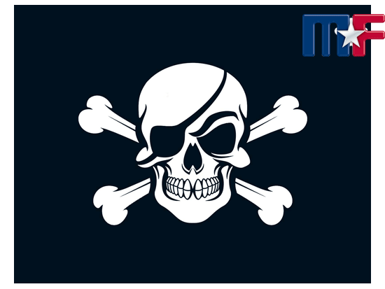 Aufkleber Jolly Roger Flag 13x10cm