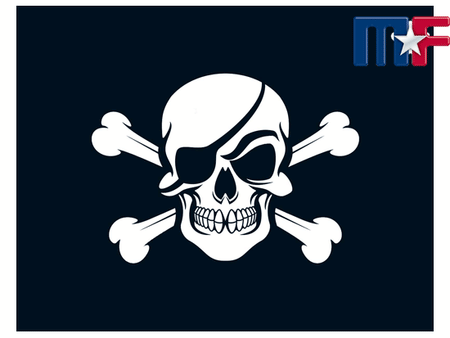 Aufkleber Jolly Roger Flag 13x10cm
