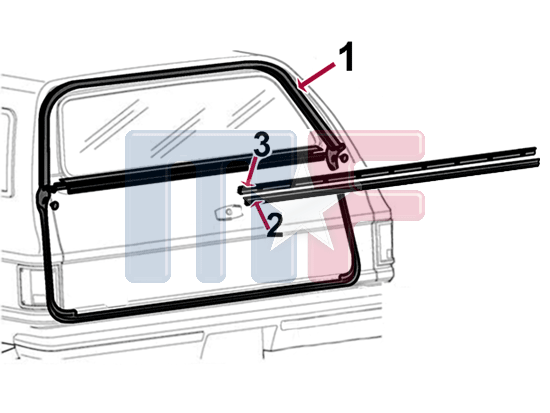 Heckscheibendichtleiste Suburban innen 84-91 Silverado/Sierra
