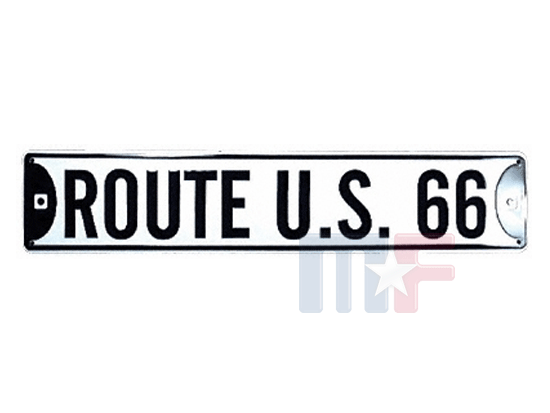 Blechschild Route 66 23" x 4" (58,4cm x 10,2cm)