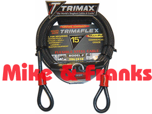 Trimax Heavy Duty flexibles Sicherungs-Stahlseil 4,5m