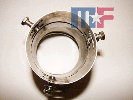 Edelstahl Endrohr oval bis 2,25" L120mm B98mm H81mm