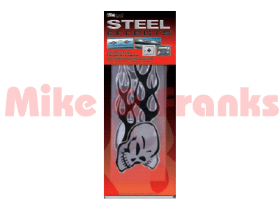 Trimbrite Steel Effects Aufkleber Totenkopf Chrom/Schwarz