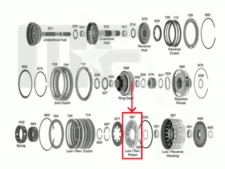 Getriebe Kolben Low/Reverse 45RFE/545RFE 99-11