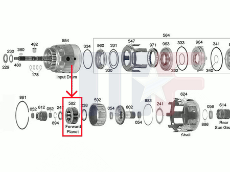 Planetengetriebe vorne TH700/4L60/65/70E 82-up