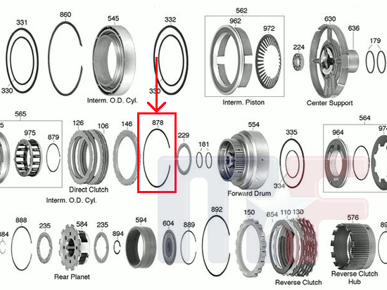Getriebe Snap Ring E4OD/C6/4R100 66-05