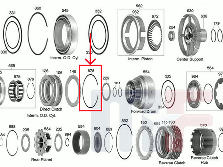 Getriebe Snap Ring E4OD/C6/4R100 66-05