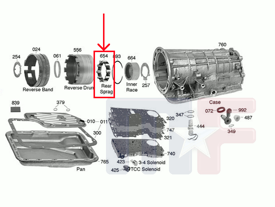 Getriebe Sprag Rear 4R55E/5R55E 95-96