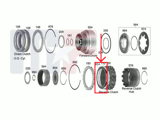 Getriebe Ausgleichsscheibe E4OD/4R100 96-05