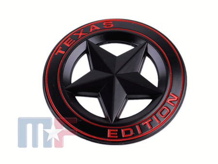 Emblem Texas Edition Black/Red Letter