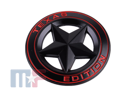 Emblem Texas Edition Black/Red Letter