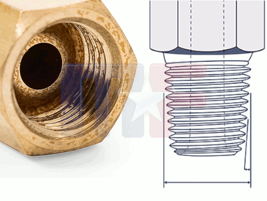Gewindeadapter außen 1/8 NPT - innen 1/2" (5/16" Leitung)