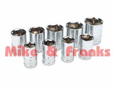 W32002 Zoll Steckschlüsselsatz 9-teilig 1/2" Antrieb kurz