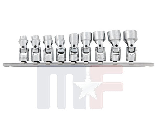 W38981 Steckschlüssel mit Gelenk 3/8" 10-teilig metrisch