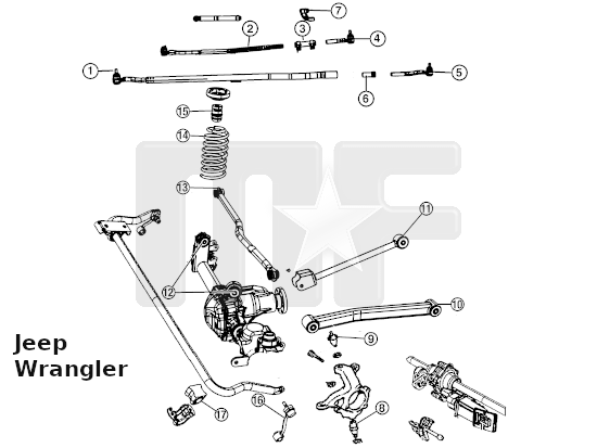Kugelbolzen oben (#9) Grand Cherokee (#8) Wrangler 87-18*