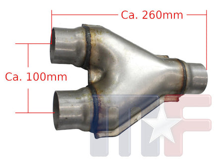 Auspuffrohr Y-Rohr 2,25" (57,1mm) ID