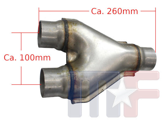 Auspuffrohr Y-Rohr 2,25" (57,1mm) ID