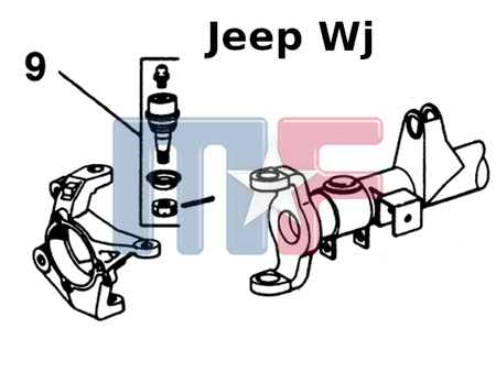 Kugelbolzen oben (#9) Grand Cherokee (#8) Wrangler 87-18*