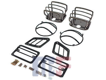 EURO GUARD KIT, BLACK CHROME, 97-06 WRANGLER