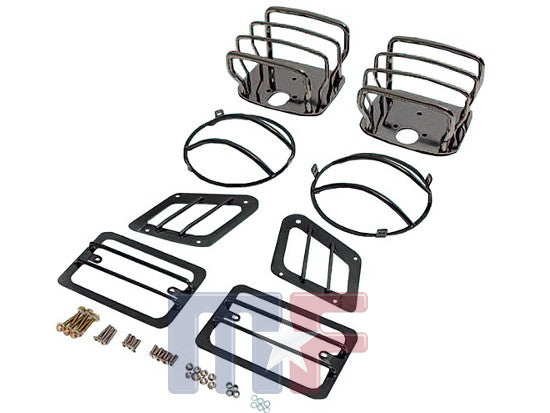 EURO GUARD KIT, BLACK CHROME, 97-06 WRANGLER